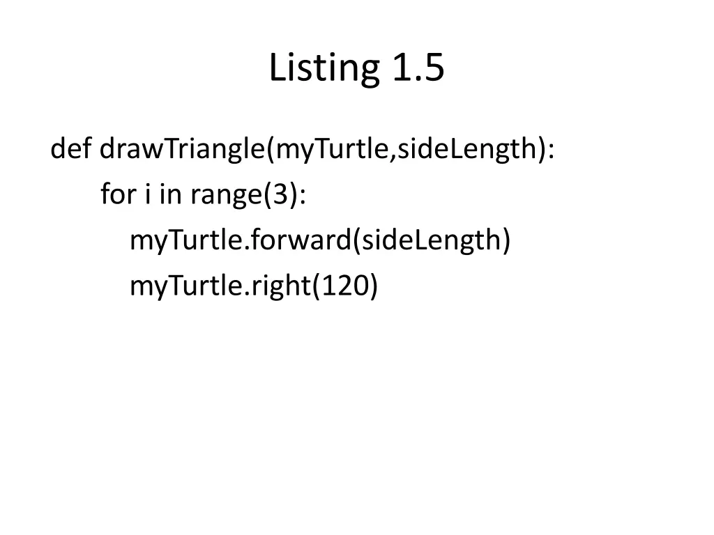 listing 1 5