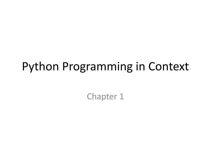 python programming in context