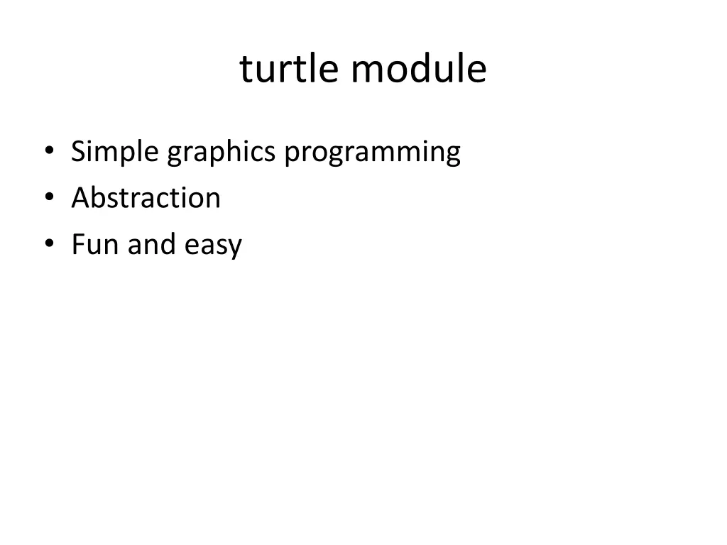 turtle module