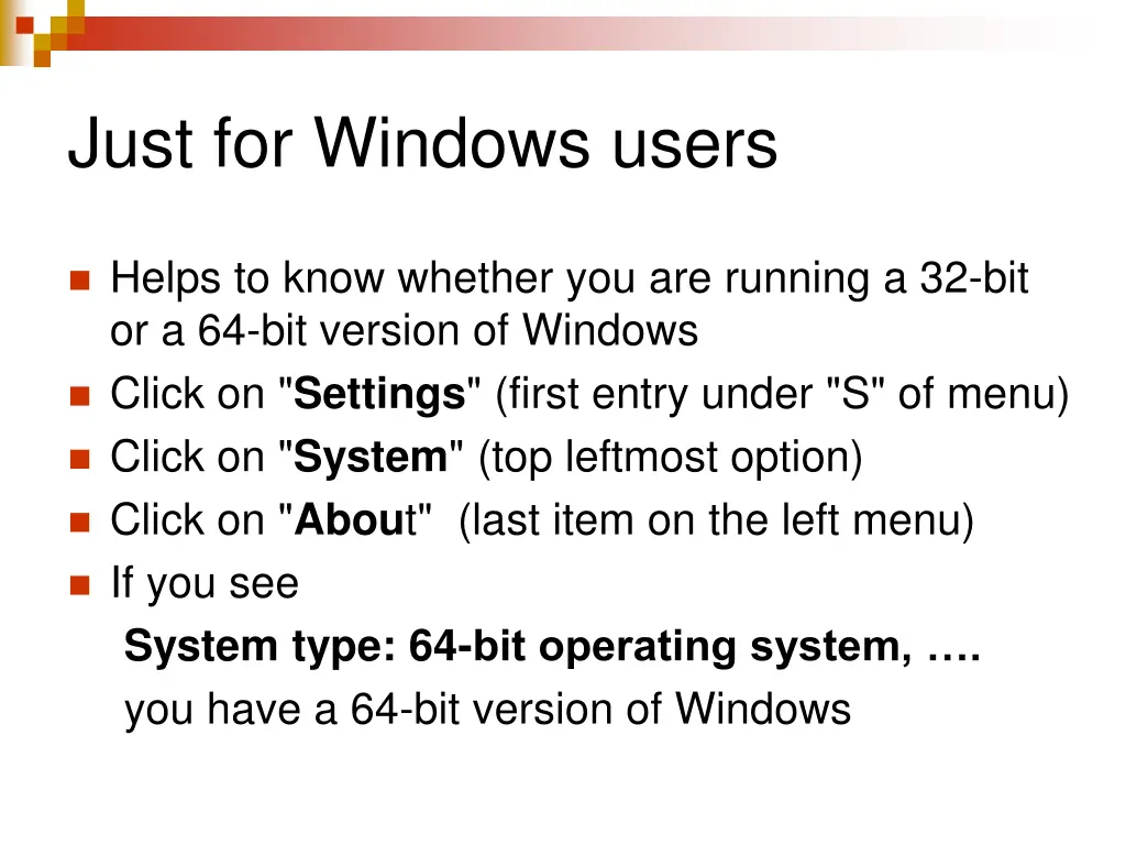 just for windows users