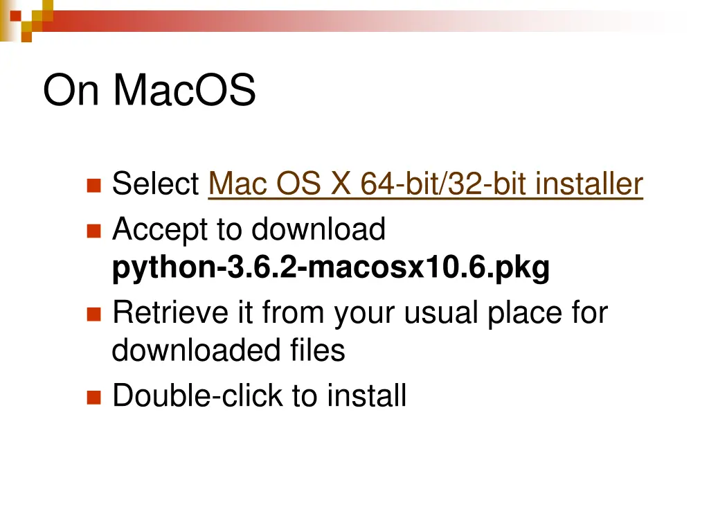 on macos