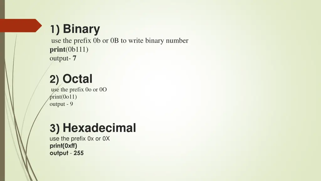 1 binary use the prefix 0b or 0b to write binary