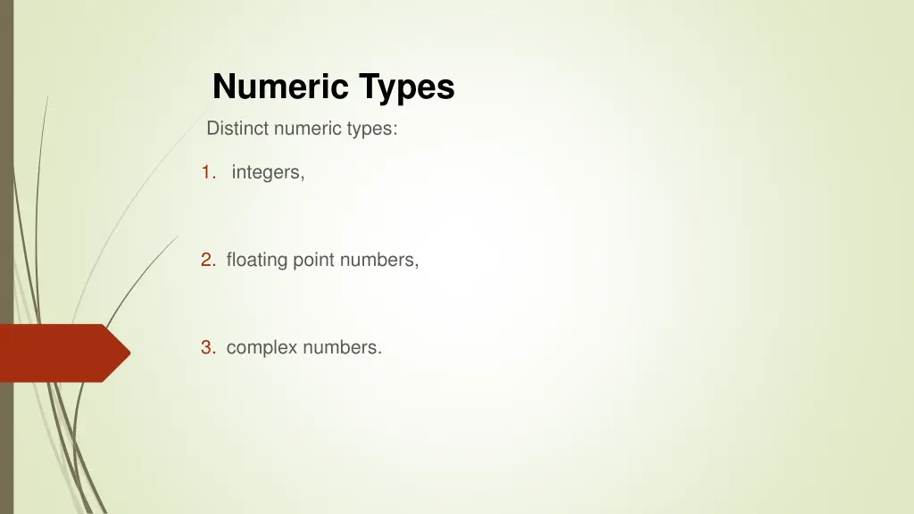 numeric types