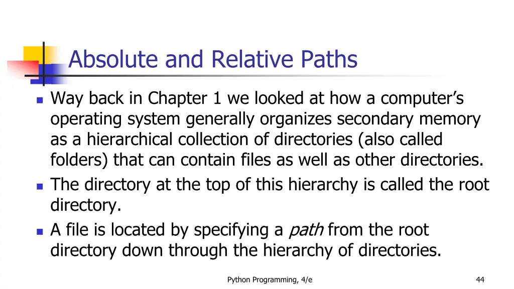 absolute and relative paths