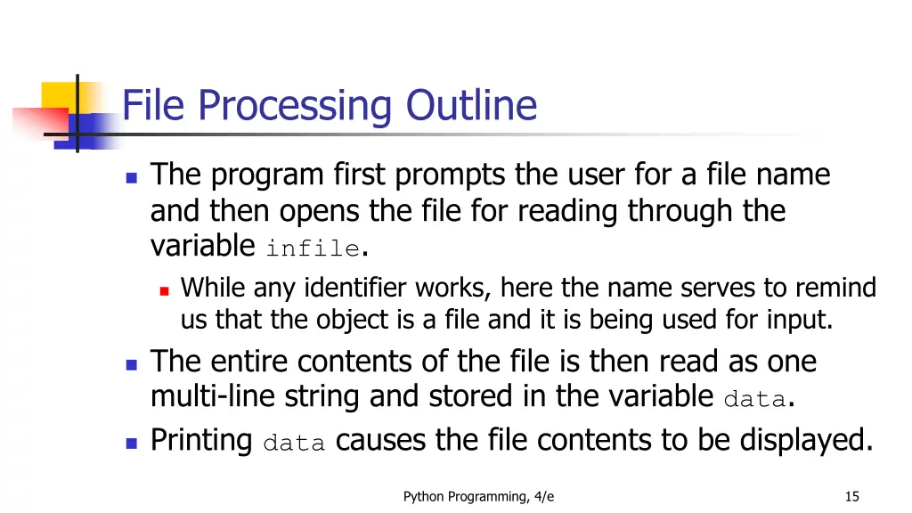 file processing outline 5