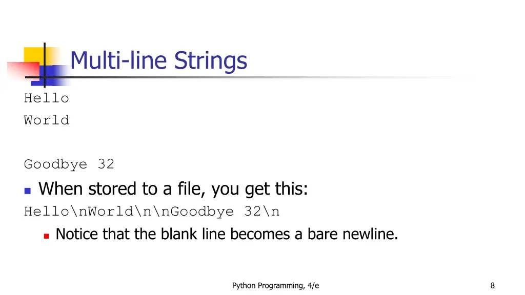 multi line strings 1