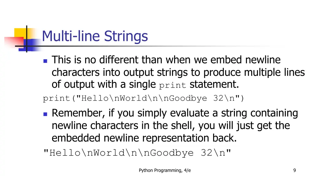 multi line strings 2