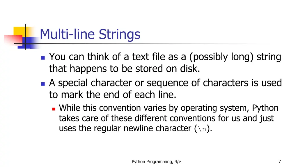 multi line strings