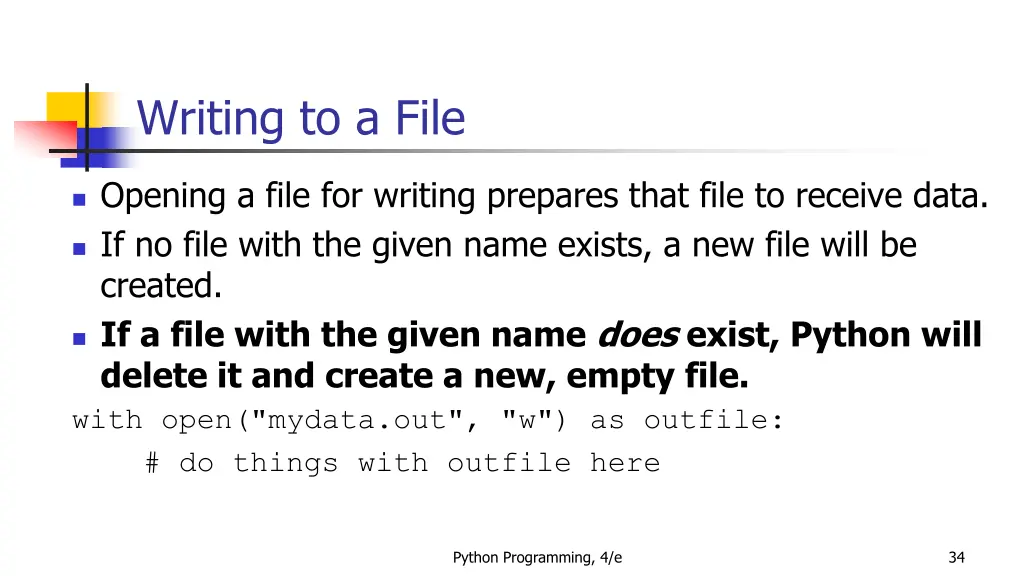 writing to a file