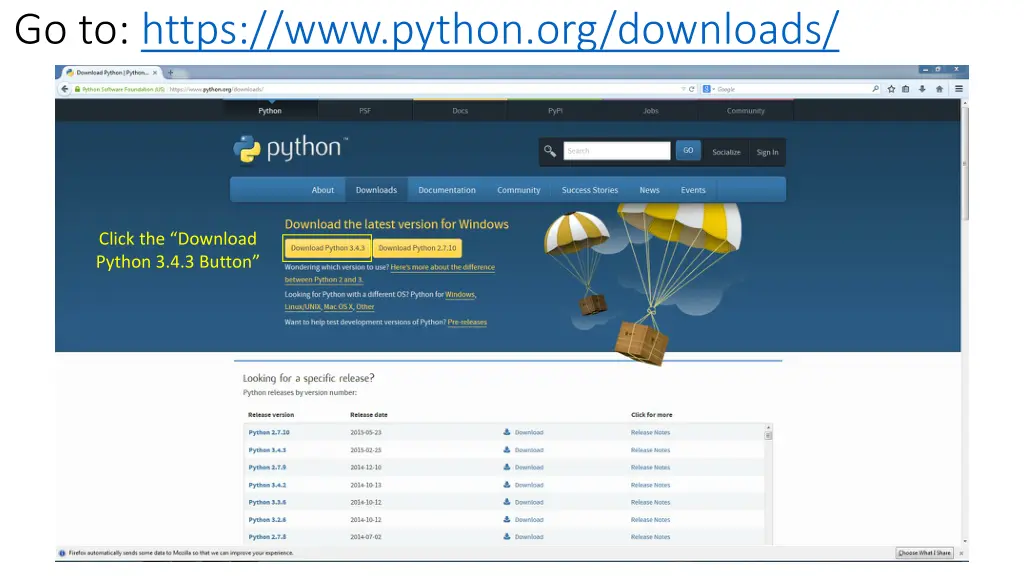 go to https www python org downloads