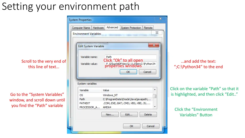 setting your environment path