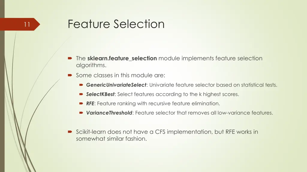 feature selection