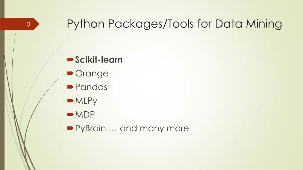 python packages tools for data mining