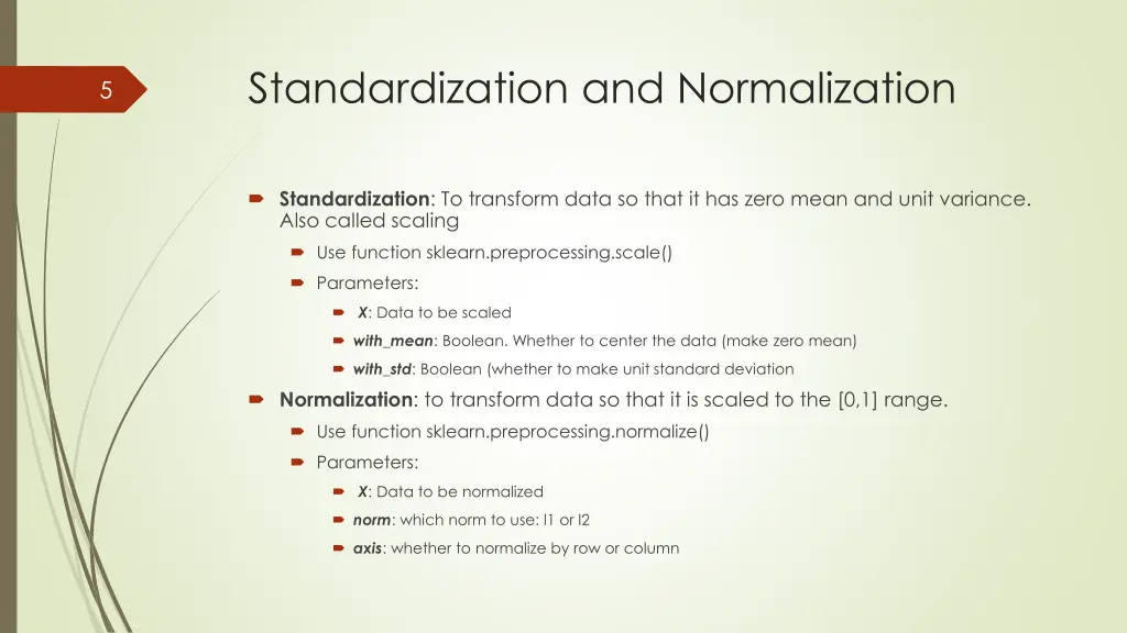 standardization and normalization