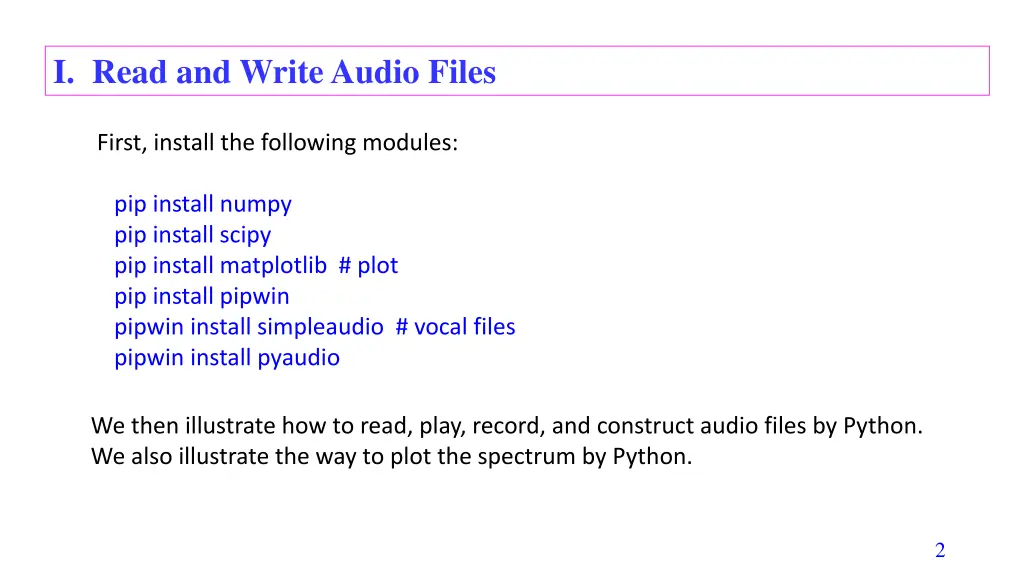 i read and write audio files