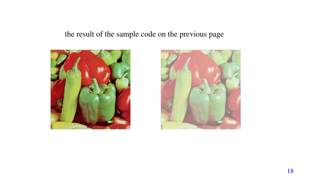 the result of the sample code on the previous page