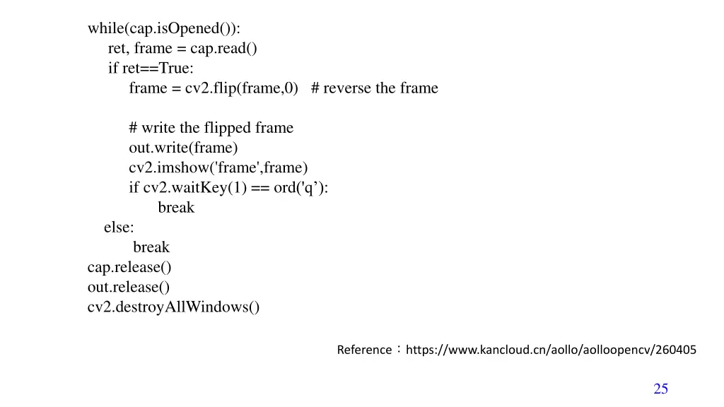 while cap isopened ret frame cap read if ret true