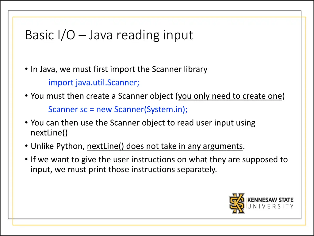 basic i o java reading input