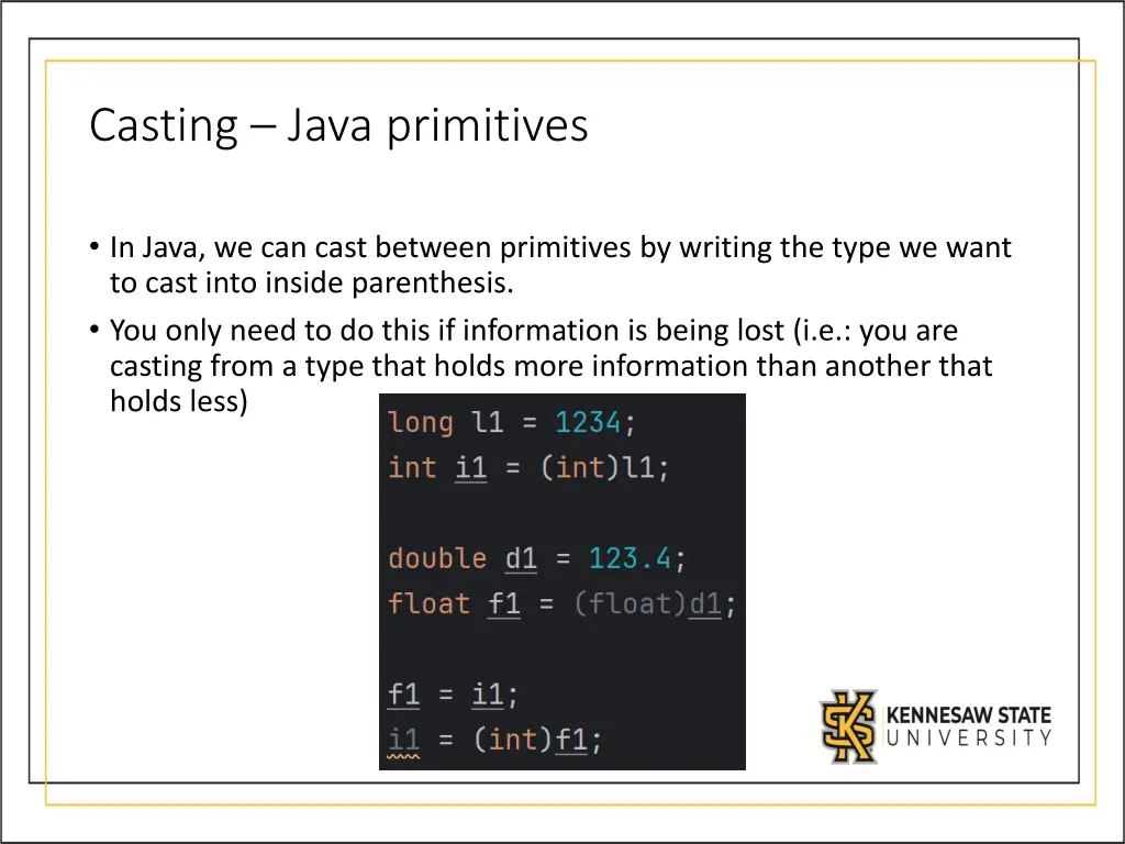 casting java primitives