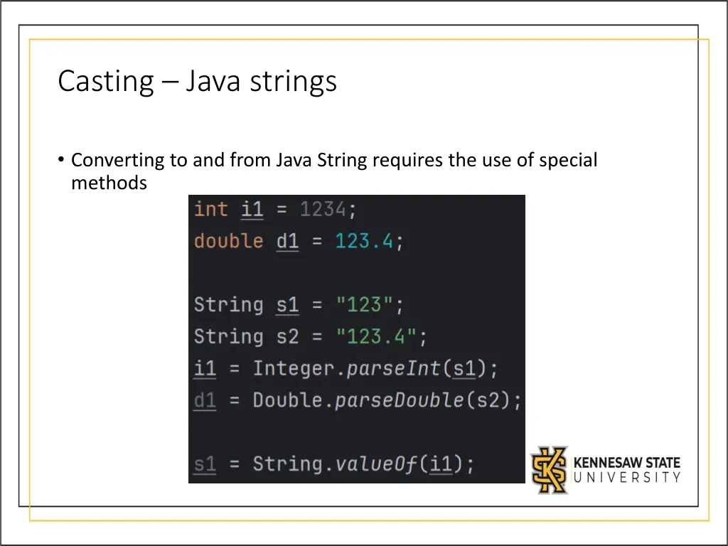 casting java strings