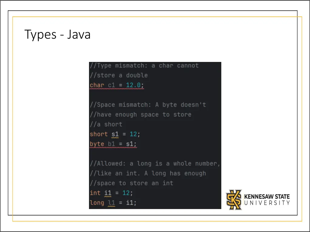 types java 1