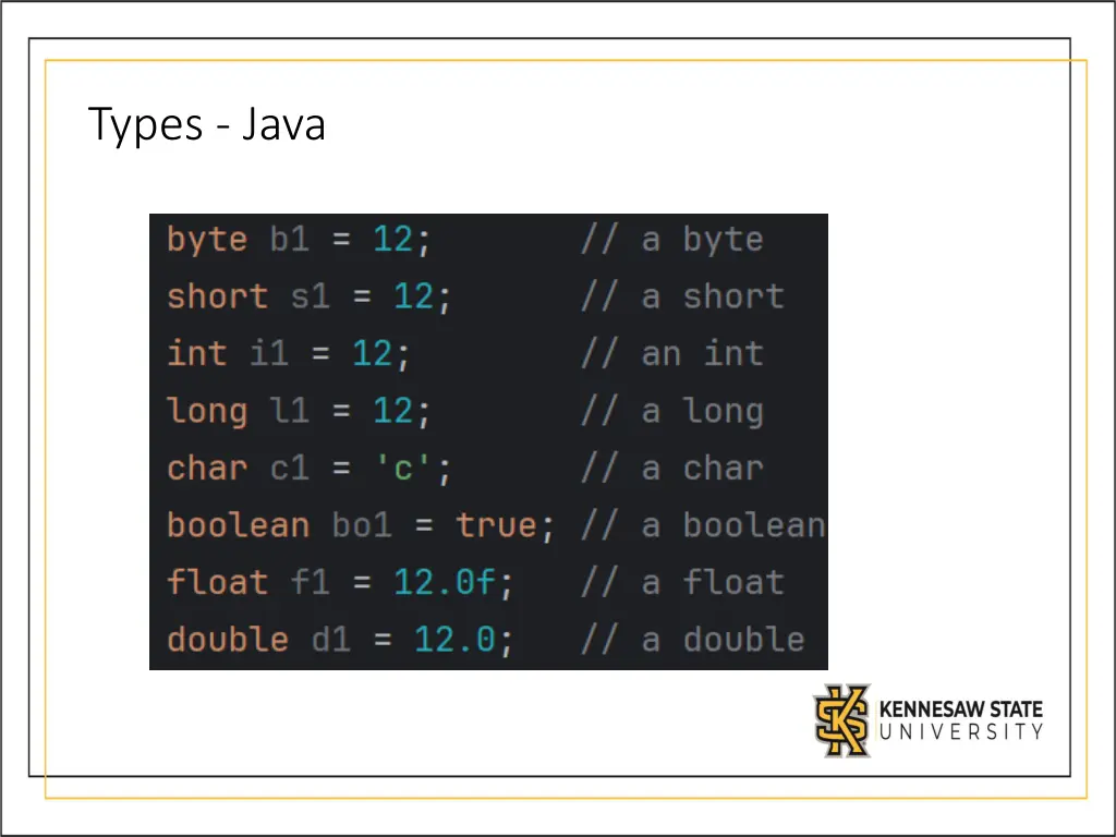 types java