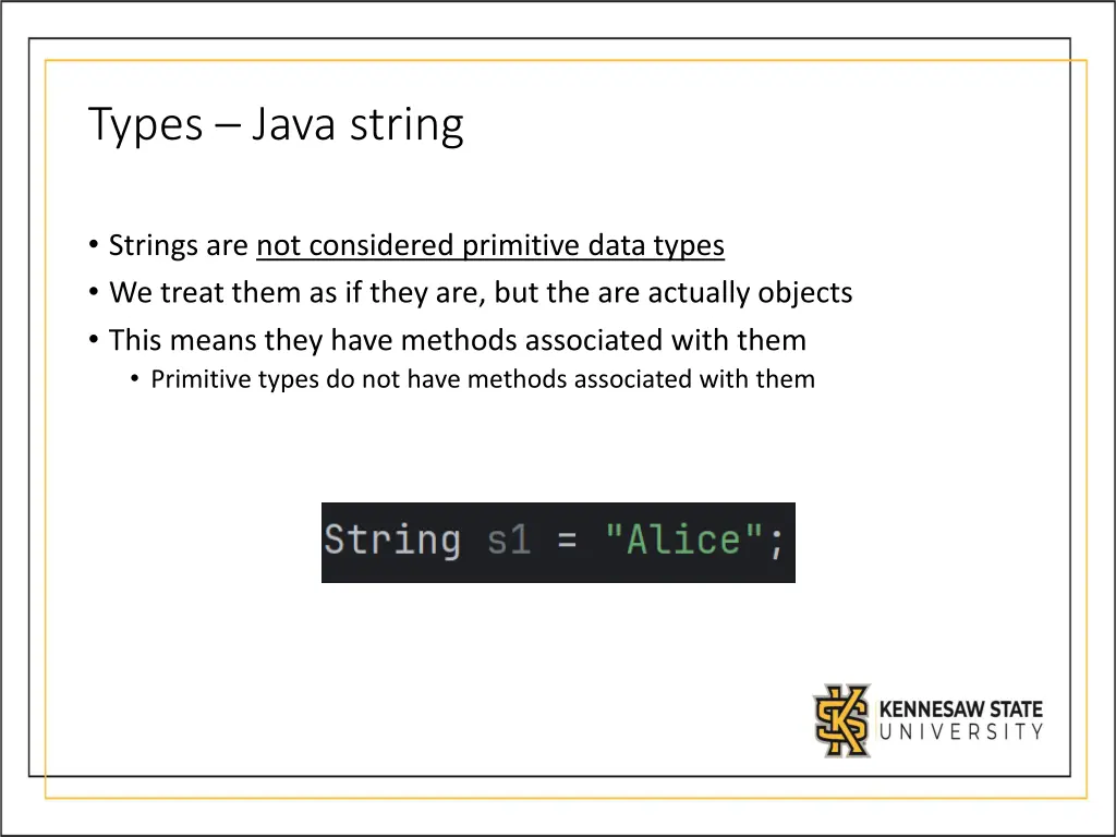 types java string