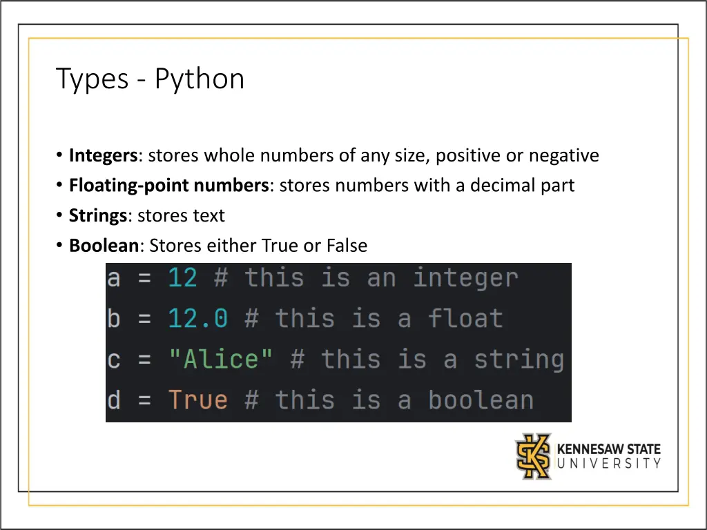 types python