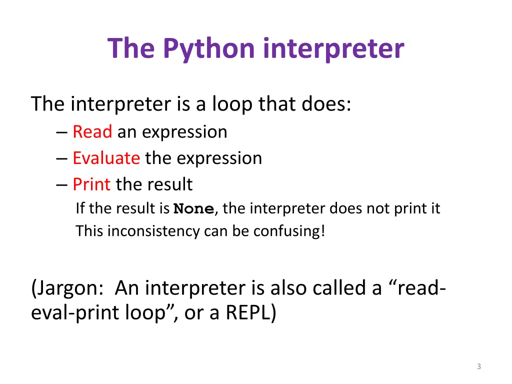 the python interpreter 1