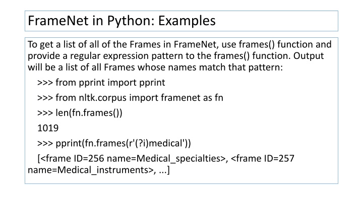 framenet in python examples