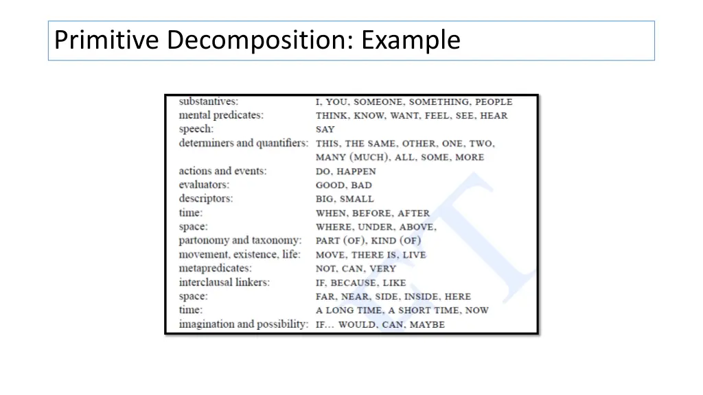 primitive decomposition example