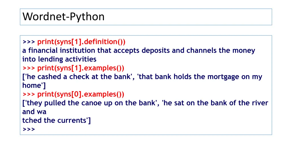 wordnet python 2