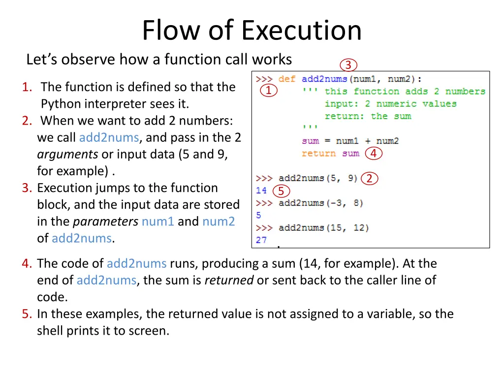 flow of execution