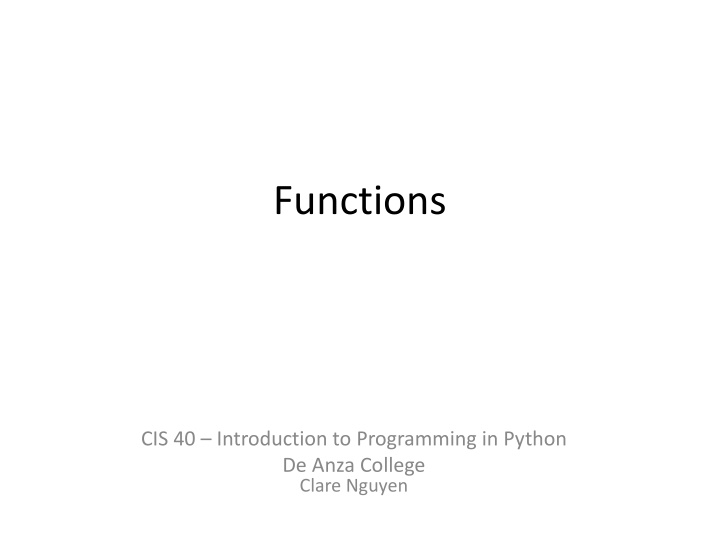 functions