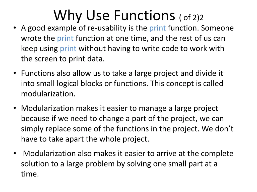 why use functions of 2 2 a good example