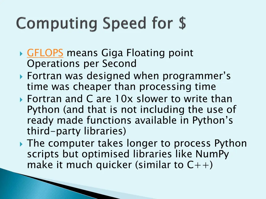 gflops means giga floating point operations