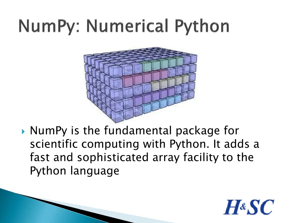 numpy is the fundamental package for scientific