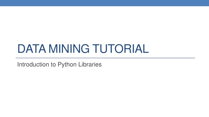 data mining tutorial