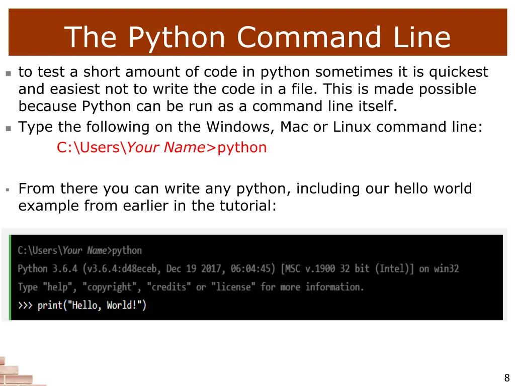 the python command line