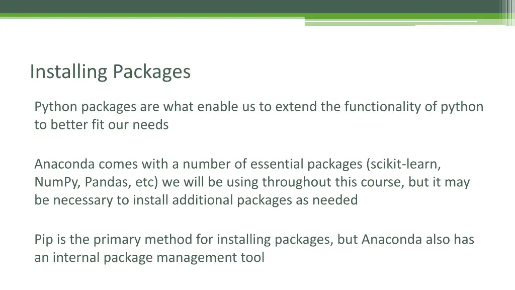 installing packages