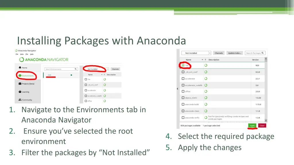 installing packages with anaconda