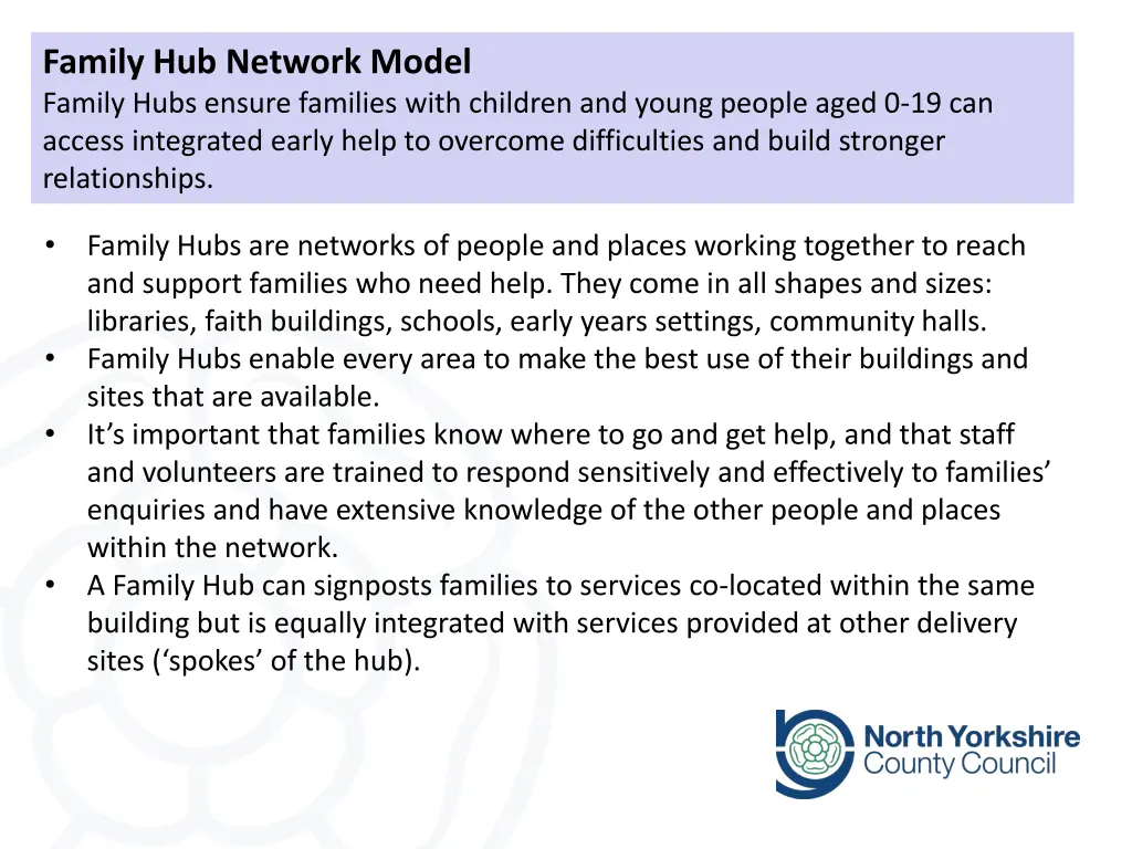 family hub network model family hubs ensure