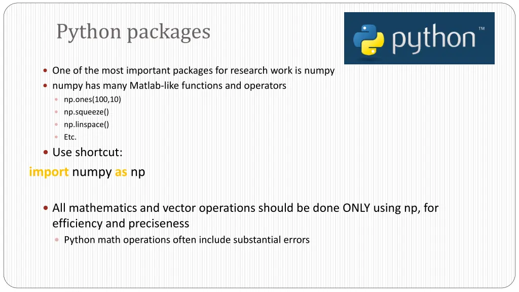 python packages 1