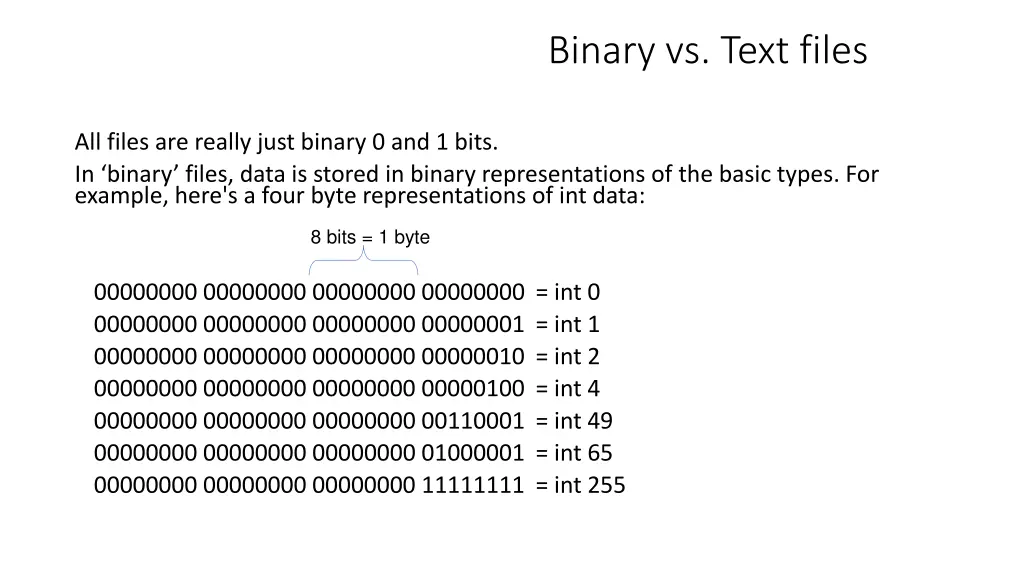 binary vs text files 1