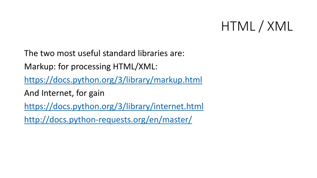 html xml