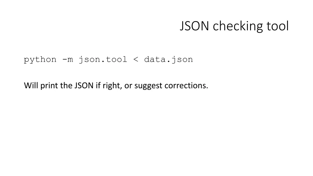 json checking tool