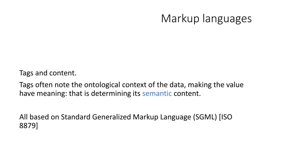 markup languages