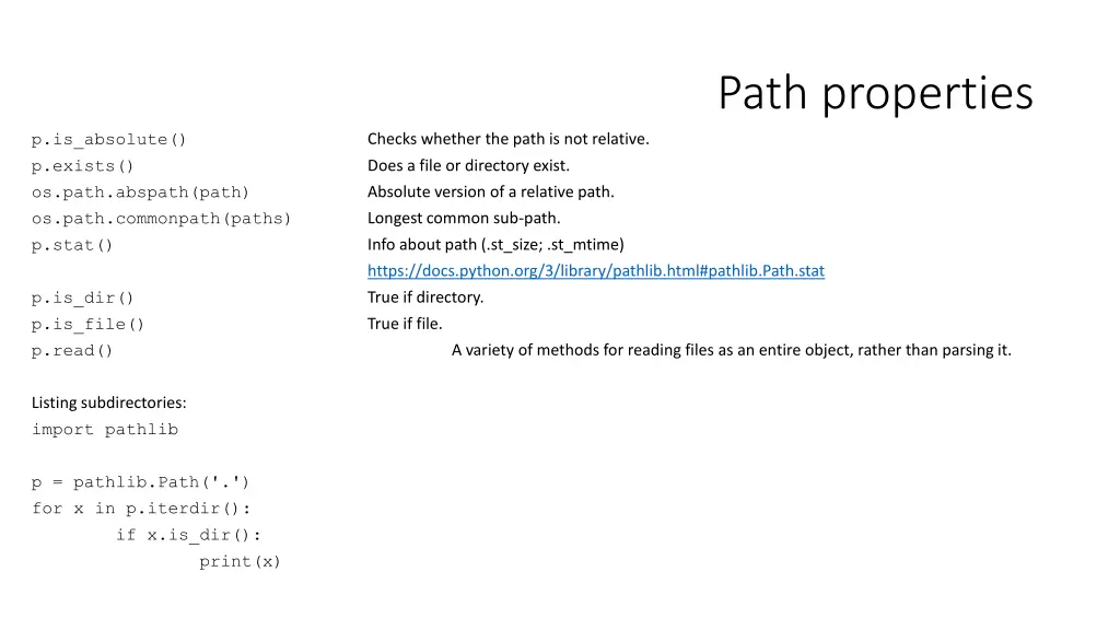 path properties