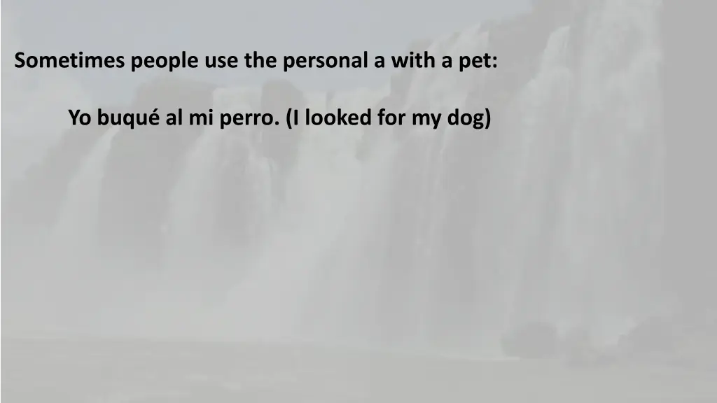 sometimes people use the personal a with a pet