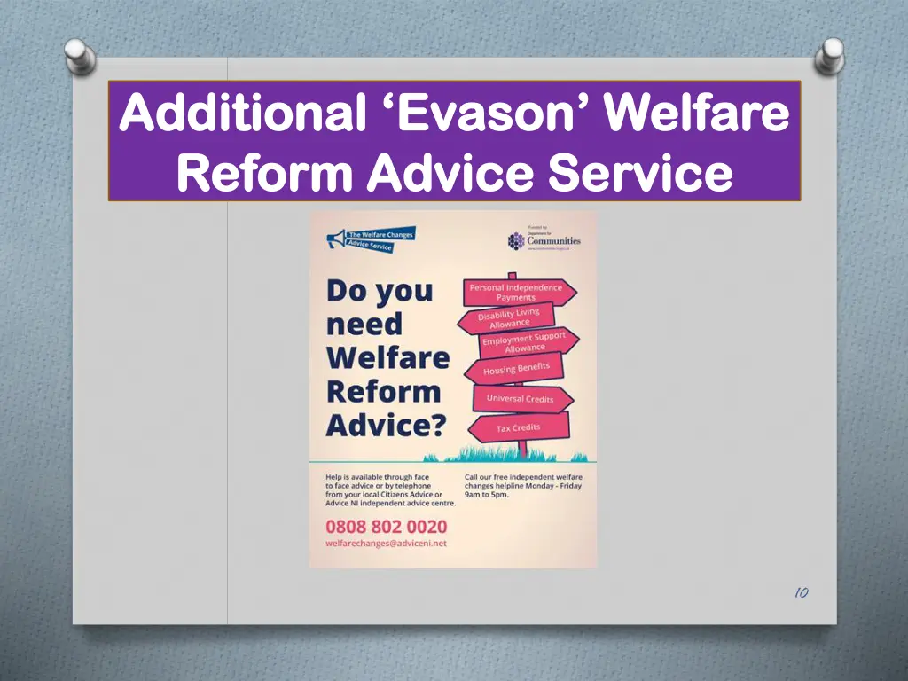 additional additional evason reform advice